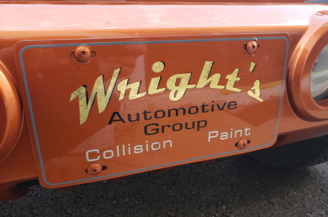 Wright's Automotive Group Sign for Auto Collision Repair