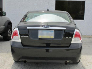 Ford Fusion after an auto accident and after auto body repairs